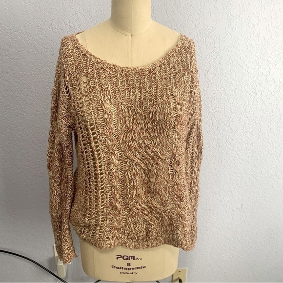 Free People Sweaters - Free People Cable Knit Long Sleeve Pullover Sweater